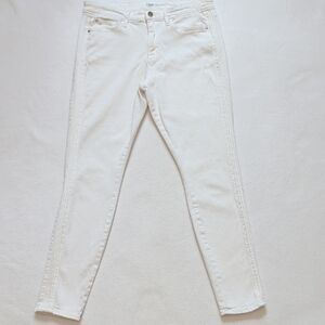 GAP White High-rise Skinny Jeans w/ Layered Side Seam - Size 30